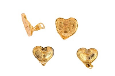 Lot 506 - Christian Lacroix Heart Clip On Earrings