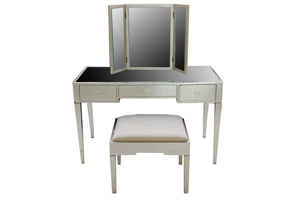Lot 164 - Julian Chichester Verre Eglomisé, dressing table, mirror and stool