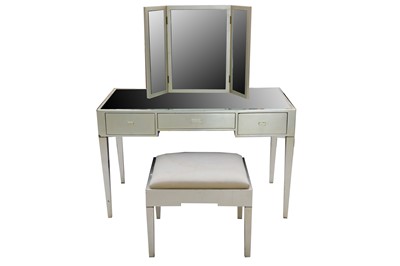 Lot 164 - Julian Chichester Verre Eglomisé, dressing table, mirror and stool