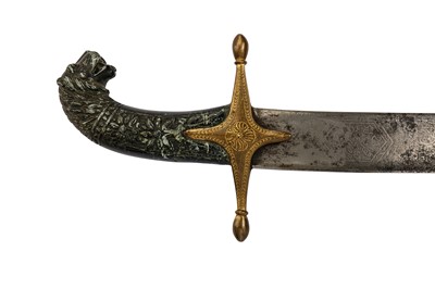 Lot 337 - A YATAGHAN SWORD WITH SCABBARD