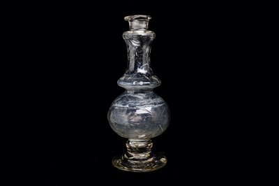Lot 274 - A CUT CLEAR-GLASS ROSEWATER SPRINKLER