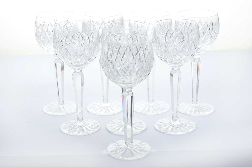 Lot 103 - A set of eight Waterford Pallas hock glasses