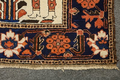 Lot 41 - AN UNUSUAL BALOUCH PICTORIAL RUG, NORTTH-EAST PERSIA