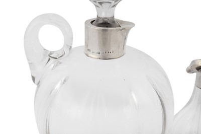 Lot 80 - A George V sterling silver mounted crystal whisky decanter