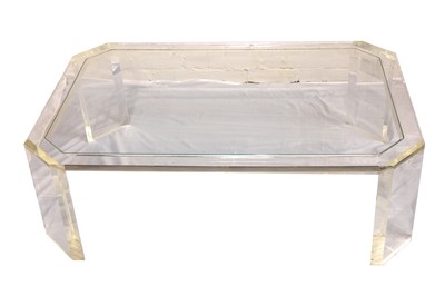 Lot 745 - Kartell style perspex and glass topped coffee table