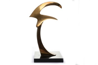 Lot 173 - A contemporary bronze sculpture, of abstract form