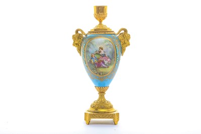 Lot 313 - A singular Sevres style garniture or vase
