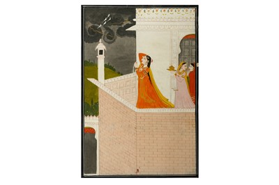 Lot 212 - A COURTLY LADY PINING OVER HER LOVER WHILST THE MONSOON STORM APPROACHES