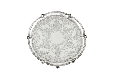 Lot 304 - A Victorian sterling silver salver, Sheffield 1882 by Fenton Brothers