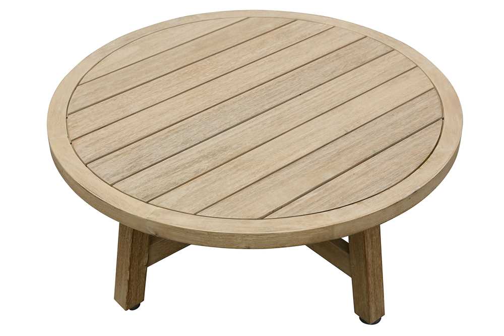 Lot 489 - A Kettler Cora acacia wood circular garden coffee table