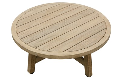 Lot 489 - A Kettler Cora acacia wood circular garden coffee table