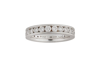 Lot 225 - A platinum and diamond eternity ring