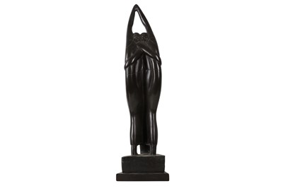 Lot 71 - A LATE 20TH CENTURY PATINATED BRONZE FIGURE OF 'DEUX DANSEUSE' AFTER A MODEL BY CHANA ORLOFF (RUSSIAN 1888-1968)