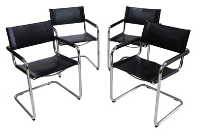 Lot 223 - MART STAM for FASEM- ITALY: a set of four Italian Model SR4 cantilever chairs