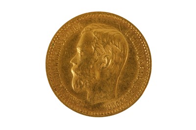Lot 331 - A Nicholas II Russian Empire gold 5 Rubles coin, 1899