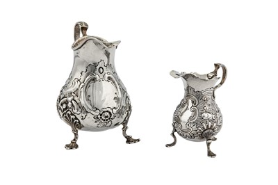Lot 301 - A George II sterling silver cream jug, London 1749 by Dorothy Mills & Thomas Sarbitt