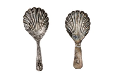 Lot 317a - Two Elizabeth II sterling silver hand crafted caddy spoons, London 1952 and 1953 by Kennelm Armytage (1898-1968)