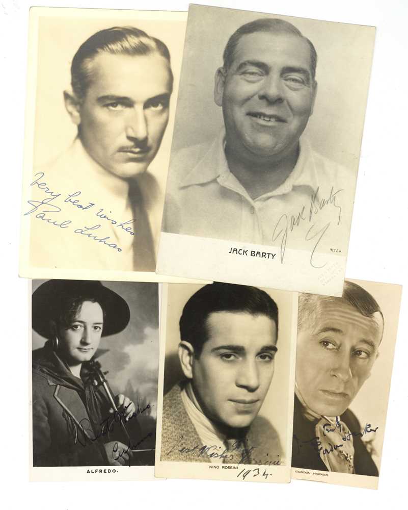 Lot 52 - Photograph Collection.- Actors & Music Hall Stars