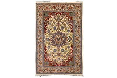 Lot 70 - AN EXTREMELY FINE PART SILK ISFAHAN RUG, CENTRAL PERSIA