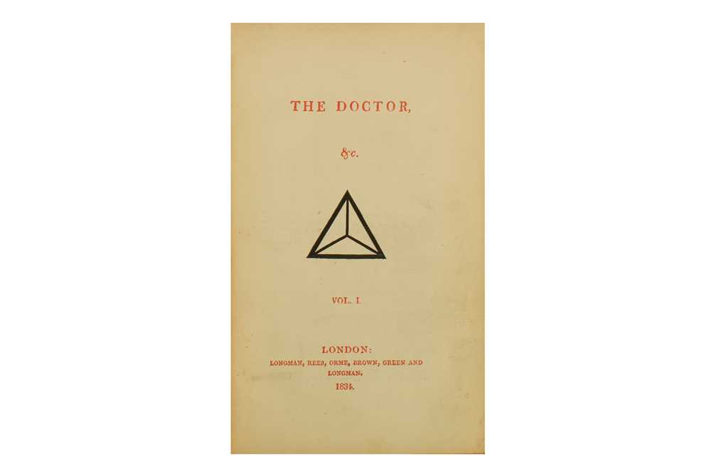 Lot 1523 - Southey (Robert) The Doctor [The Three Bears]. 1834