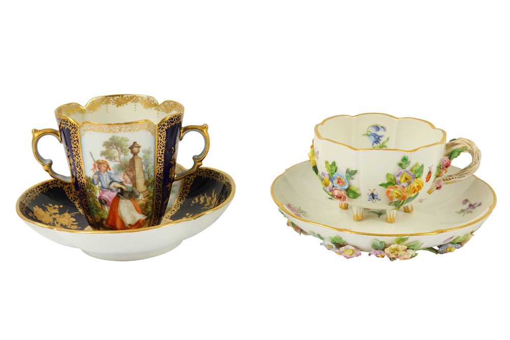 Lot 368 - A Early 19th Century Meissen Porcelain Cabinet Cup and Saucer