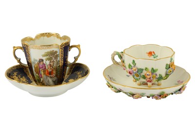 Lot 368 - A Early 19th Century Meissen Porcelain Cabinet Cup and Saucer