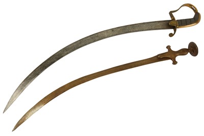 Lot 336 - A Mid-19th century 'Constable' cutlass, with shagrin and brass handle