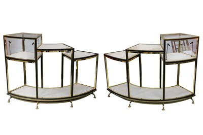 Lot 192 - A pair of mid 20th Century curved shop display cabinets