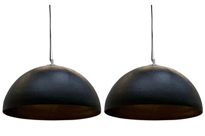 Lot 525 - A pair of European contemporary fibreglass pendant lights
