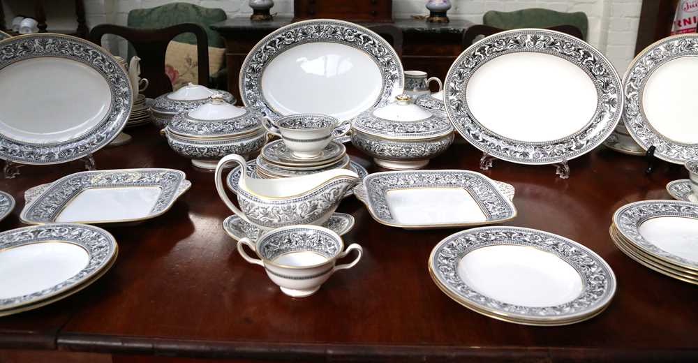 Lot 96 - Wedgwood Florentine dinner service, 12-place...