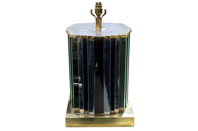 Lot 507 - An Art Deco bronze and chromed table lamp