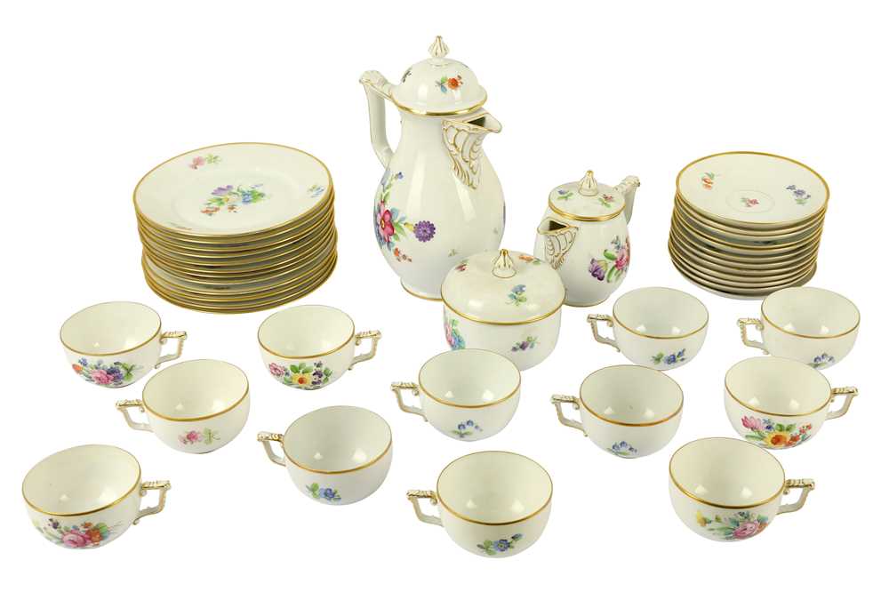 Lot 377 - A early 20th century Rosenthal H. Meissener coffee set