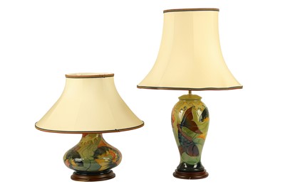 Lot 376 - Two late 20th century Moorcroft lamp bases