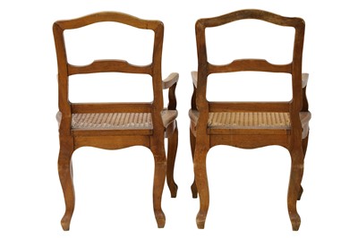 Lot 465 - A pair of miniature fruitwood childs open armchairs