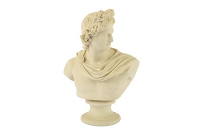 Lot 363 - After C. Delpech, a 19th century parian bust of Apollo