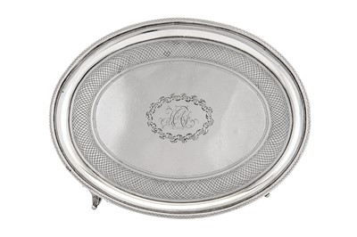 Lot 312 - A George III sterling silver teapot on stand, London 1797 by Robert and David Hennell II (reg. 15th July 1795)