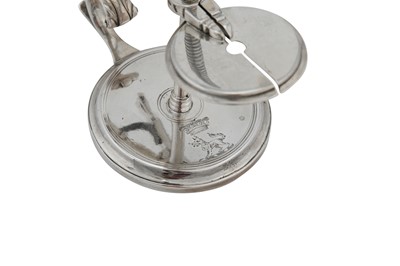 Lot 37 - A George III sterling silver wax jack, London 1793 probably by William Fountain (reg. 1st Sep 1794)