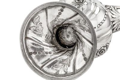 Lot 375 - A George III sterling silver ewer, London circa 1765 by I.B above W.B (unidentified, Grimwade 3626)