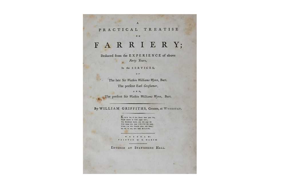 Lot 75 - Farriery.- Griffiths (William)