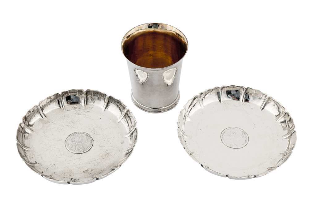 Lot 159 - A pair of George V sterling silver coasters, London 1930 by Garrard and Co (Sebastian Garrard)