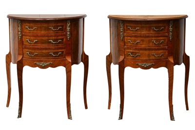 Lot 265 - A Pair of Bow-Fronted Side Tables