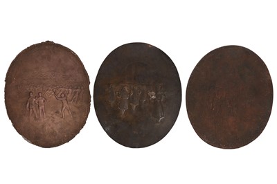 Lot 113 - THREE UNUSUAL LATE 19TH / EARLY CENTURY BRITISH COPPER PLAQUES OF EDUCATION