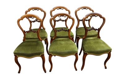 Lot 153 - Victorian Balloon Back Dining Chairs