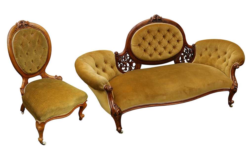 Lot 154 A Victorian Settee