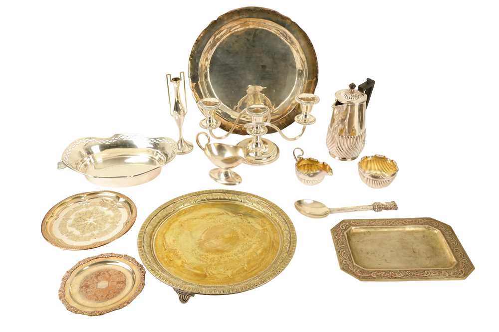 Lot 130 A mixed selection of silver plated (EPNS)