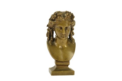 Lot 167 - A late 19th century bronze bust of a woman as an allegory of summer