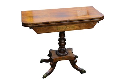 Lot 468 - A Regency rosewood card table