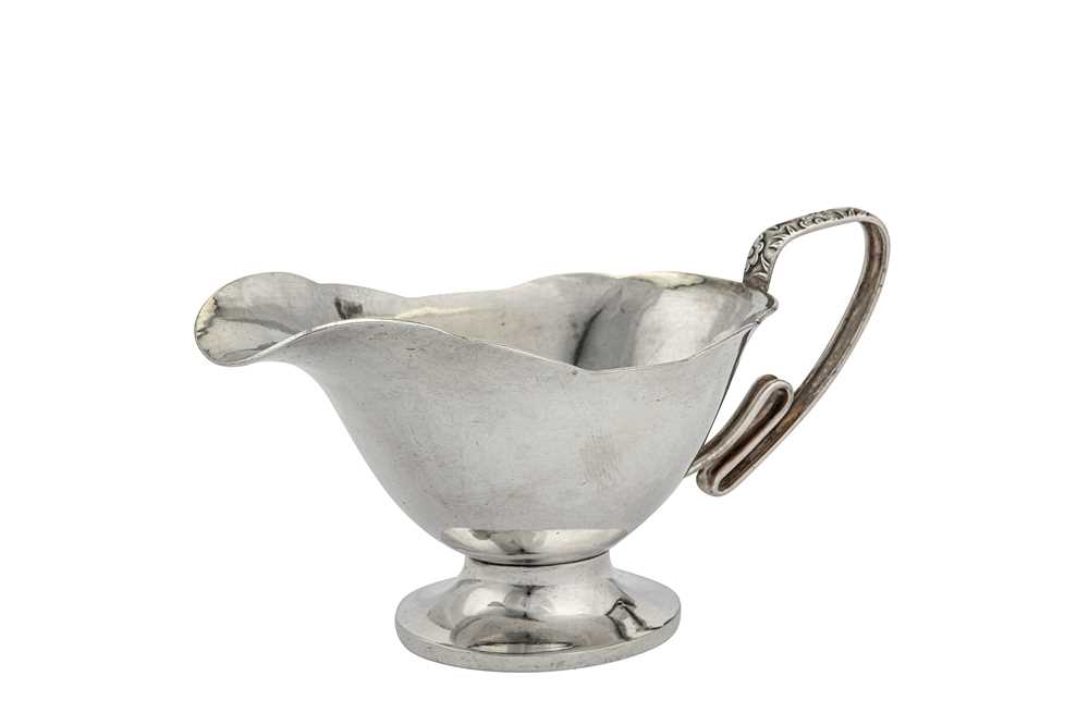 Lot 145 - An early 20th century Chinese Export silver sauce boat, Beijing circa 1930 by Sheng Yuan