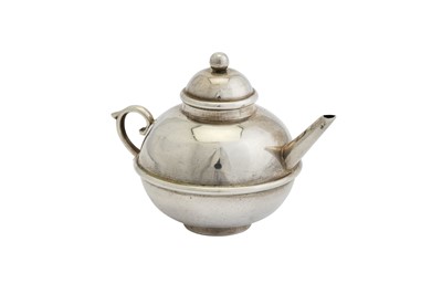 Lot 113 - Mixed Group - A Victorian sterling silver miniature or ‘Toy’ teapot, Birmingham 1895 by J.W (untraced)