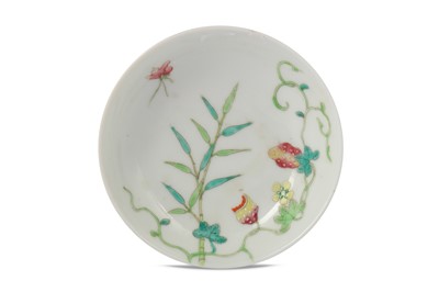 Lot 434 - A SMALL CHINESE FAMILLE ROSE 'BITTER MELON' BOWL.